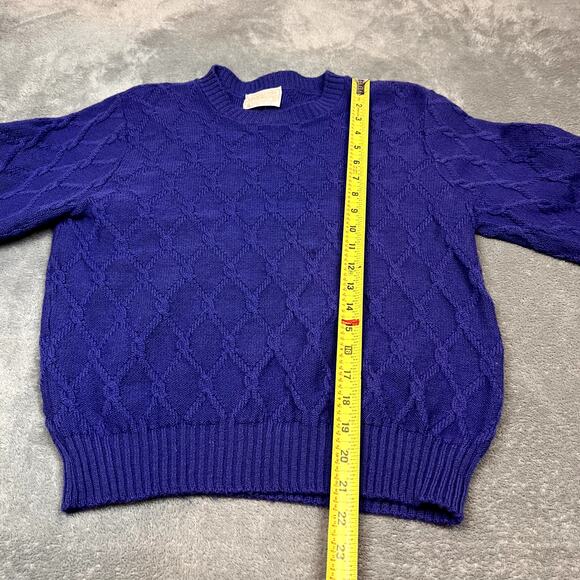 Vintage Pendleton Fine Wool Sweater Womens L Purple Knit Made in USA - Picture 7 of 8